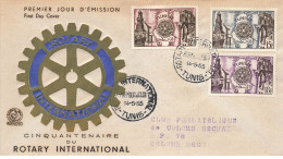 TUNISIE #23705 TUNIS 1955 PREMIER JOUR ROTARY CLUB INTERNATIONAL - Oblitérés