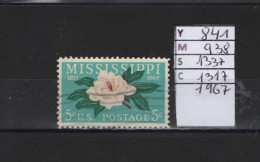 PRIX FIXE Obl  841 YT 938 MIC 1337 SCO 1317 GIB Etat Du Mississippi Magnolia  Fleur 1967 Etats Unis  58A/12 - Oblitérés
