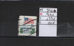 PRIX FIXE Obl  842 YT 941 MIC 1338 SCOT 1318 GIB Drapeau Maison Blanche 1968 Etats Unis  58A/12 Dentelée Verticalement - Usados