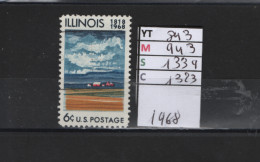 PRIX FIXE Obl  843 YT 943 MIC 1334 SCO 1323 GIB Paysage Illinois 1968 Etats Unis  58A/12 - Gebraucht