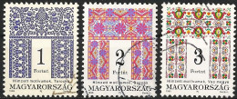 Hungary 1995 - Mi 4325, 32 & 33 - YT 3488,96 & 97 ( Folk Motives ) - Oblitérés