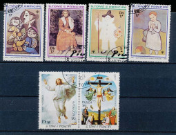 6 Timbres Oblitérés SAO TOME E PRINCIPE XVI-13 Peinture Tableau Centenaire De Pablo Picasso  Pâques 1983 - Sao Tome Et Principe