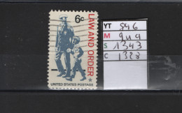 PRIX FIXE Obl  846 YT 949 MIC 1343 SCO 1328 GIB Loi Et Ordre 1968  Etats Unis  58A/12 - Used Stamps