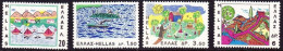 GREECE 1967 Childrens Drawings MNH Set Vl. 1027 / 1030 - Neufs