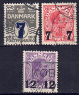 Dänemark 1926 - FM Mit Aufdruck, Nr. 156 - 158, Gestempelt / Used - Gebraucht