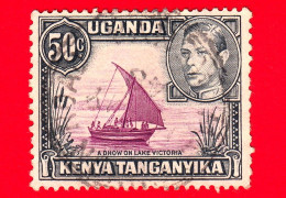 Kenya - Uganda - Tanganyka - Usato -  1938 - Dhow On Lake Victoria - (Africa Orientale) -  50c - Kenya, Uganda & Tanganyika