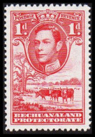1938. BECHUANALAND PROTECTORATE. Georg VI.  1 D Very Lightly Hinged. (MICHEL 102) - JF542506 - 1885-1964 Bechuanaland Protettorato