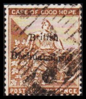 1885. BECHUANALAND. British Bechuanaland Overprint On TWO PENCE CAPE OG GOOD HOPE. Trimmed Perf... (MICHEL 4) - JF542510 - 1885-1964 Bechuanaland Protettorato
