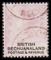 1887. BECHUANALAND. POSTAGE & REVENUE __TWO PENCE __ Victoria.  (MICHEL 11) - JF542512 - 1885-1964 Protectorat Du Bechuanaland