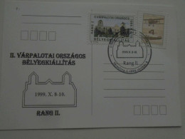 D201091    Hungary  Sopron  - Special Postmark -  Várpalota  1999   Országos Bélyegkiállítás  -Stamp Exhibition - Postmark Collection