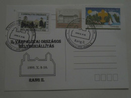 D201094   Hungary  Sopron  - Special Postmark -  Várpalota  1999   Országos Bélyegkiállítás  -Stamp Exhibition - Poststempel (Marcophilie)