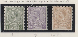 Monaco Taxe N° 8 à 10 ** Prince Albert 1 Er Série 3 Valeurs - Postage Due