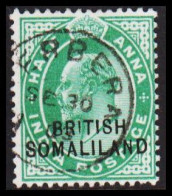 1903. BRITISH SOMALILAND. Edward VII. HALF ANNA With Beautiful Cancel. (Michel 14) - JF542550 - Somaliland (Protectorat ...-1959)