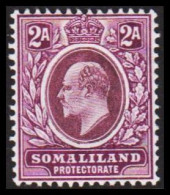 1904. SOMALILAND PROTECTORATE. Edward VII. 2 A Hinged. (Michel 22) - JF542560 - Somaliland (Protettorato ...-1959)