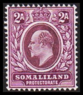1904. SOMALILAND PROTECTORATE. Edward VII. 2 A Hinged. (Michel 22) - JF542560 - Somaliland (Protectorat ...-1959)