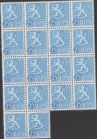 1954. FINLAND. Liontype 25 M. Never Hinged. 18-block.  (Michel 432) - JF542621 - Ungebraucht