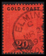 1889-1894. GOLD COAST. Victoria. 20 S Beautifully Cancelled ELMINA C MR 26 95 GOLD COAST. Rare... (MICHEL 21) - JF542672 - Côte D'Or (...-1957)