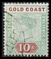 1898-1902. GOLD COAST. Victoria. 10 S Beautiful Stamp. (MICHEL 31) - JF542675 - Goudkust (...-1957)