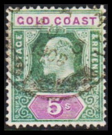 1902. GOLD COAST. Edward VII. 5 S Watermark CA.  (MICHEL 42) - JF542676 - Goldküste (...-1957)