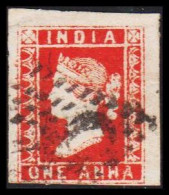 1854. INDIA. Victoria. ONE ANNA. Fine Cancel. Small Thin Spot Reverse. - JF542690 - 1858-79 Compagnia Delle Indie E Regno Della Regina