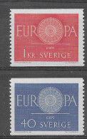 Suecia 1960.  Europa Mi 463-64  (**) - 1960