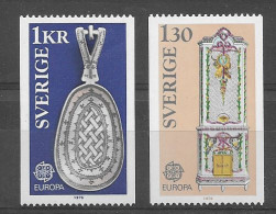 Suecia 1976.  Europa Mi 943-44  (**) - 1976