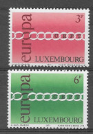 Luxembourg 1971.  Europa Mi 824-25  (**) - 1971