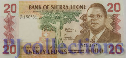 SIERRA LEONE 20 LEONES 1988 PICK 16 UNC - Sierra Leona