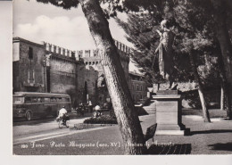 FANO  PORTA MAGGIORE STATUA DI AUGUSTO  VG  BUS PULLMAN CORRIERA - Fano