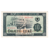 Billet, Albanie, 10 Lekë, Undated (1976), KM:43a, TTB - Albanien