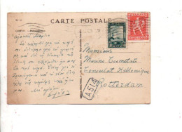 GRECE AFFRANCHISSEMENT COMPOSE SUR CARTE POUR LES PAYS BAS 1928 - Lettres & Documents