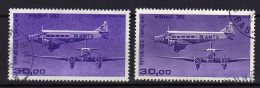 FRANCE Aérienne 1986 Avion Plane Yv 59 59b Mi 2579v 2579w OBL - 1960-.... Oblitérés