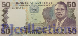 SIERRA LEONE 50 LEONES 1989 PICK 17b UNC - Sierra Leona