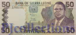 SIERRA LEONE 50 LEONES 1989 PICK 17b UNC - Sierra Leone