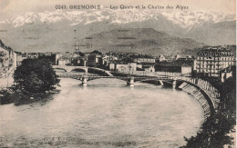 FRANCE - Grenoble - Vue Sur Les Quais Et La Chaîne Des Alpes - Carte Postale Ancienne - Grenoble