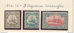 1914-16 Caroline - Yvert N. 21-23 - Filigrana A Losanghe - MH* - Other & Unclassified