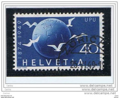 SVIZZERA:  1949  -  75°  ANNIVERSARIO  U.P.U. -  40 C. BLU  US. -  YV/TELL. 476 - Oblitérés