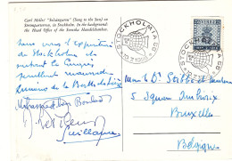 Suède - Carte Postale De 1955 - Oblit Stockholm - - Covers & Documents