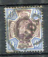 1902 King Edward VII - 9 Pence ,Mi112  YT 115. SG 250 - Used Stamps