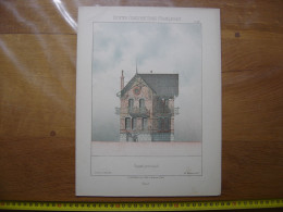 XXe Planche PETITES CONSTRUCTIONS FRANCAISES Villa Thezard - Architectuur