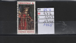 PRIX FIXE Obl 867 YT 972 MIC 1363 SCO 1348 GIB Christmas Van Eyck 1968 Etats Unis  58A/13 - Used Stamps