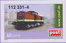 Diesellok 112 331-4 Wunschbriefmarke 40 Cent Postmodern PM Eisenbahn ** - Privées & Locales