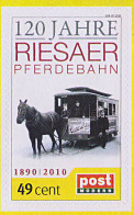 Riesa Pferdebahn 1890 - 2010, Horse, Pferd Straßenbahn Privatpostmarke Postmodern, Ungebraucht - Privé- & Lokale Post