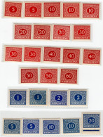 1928 - Doplatní - Definitivní Vydání - Typy I. II. III + Barevné Odstíny Katalog č. DL55- DL66 - Unused Stamps