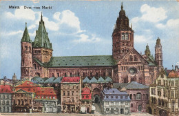 ALLEMAGNE - Mainz - Dom Vom Markt - Colorisé - Carte Postale Ancienne - Mainz