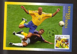 SOCCER Fußball FÚTBOL CALCIO  SWEDISH FOOTBALL STARS HENRIK LARSSON SWEDEN 2004 MAXI CARD CELTIC - Cartas & Documentos