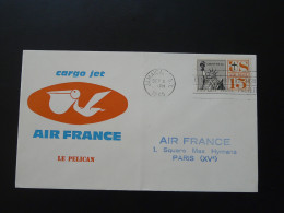 Lettre Premier Vol First Flight Cover New York Paris Cargo Jet Pelican Air France 1965 - 3c. 1961-... Storia Postale