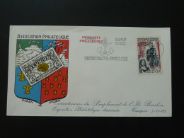 Lettre Flamme Concordante Tricentenaire Du Peuplement Le Tampon Réunion 1965 - Cartas & Documentos