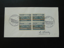 FDC Signée Helly Bloc De 4 Barrage De La Rance Dam 35 St-Servan 1966 - Elettricità