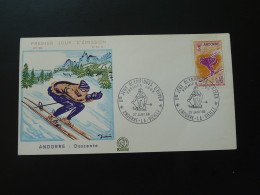 FDC Jeux Olympiques Grenoble Olympic Games Illustration De Decaris Andorre 1968 - Winter 1968: Grenoble